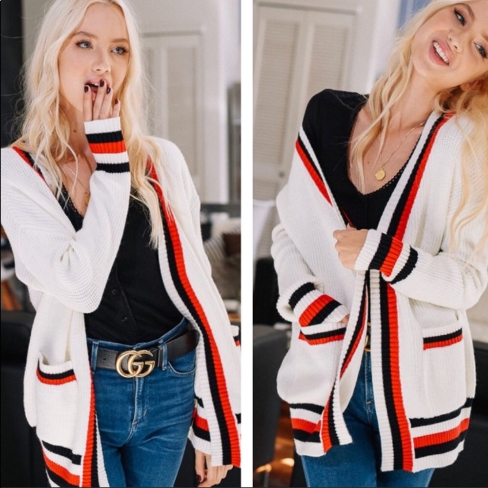 ✨🌟Tricolor Rib-knit Sweater🌟✨S/M M/L - Picture 2 of 6
